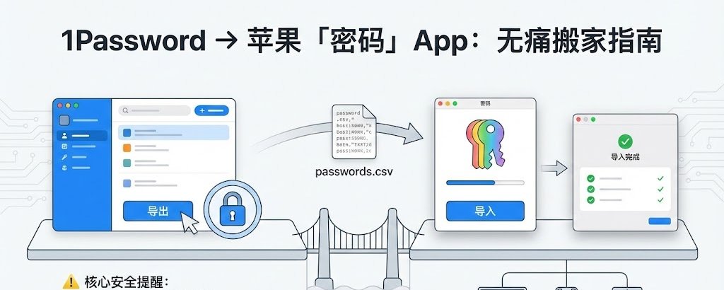 实操教程｜如何将 1Password 批量迁移至苹果「密码」App
