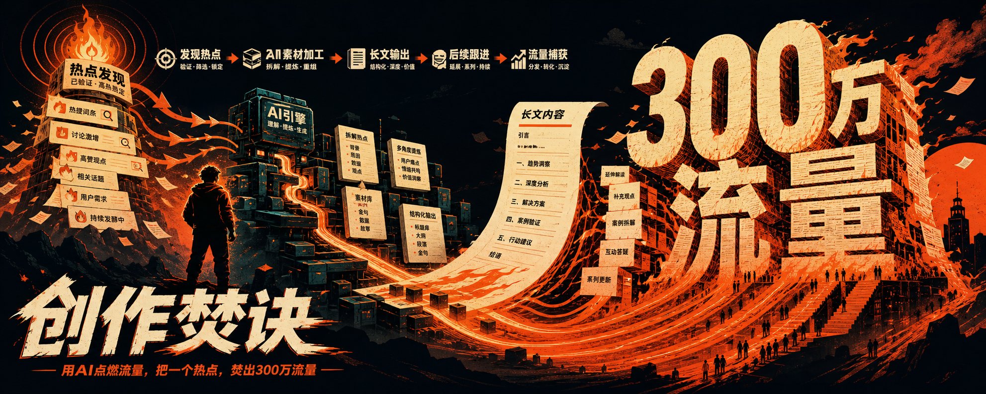 单天300万流量的创作焚诀：我是如何用AI把一个热点吃干抹净的