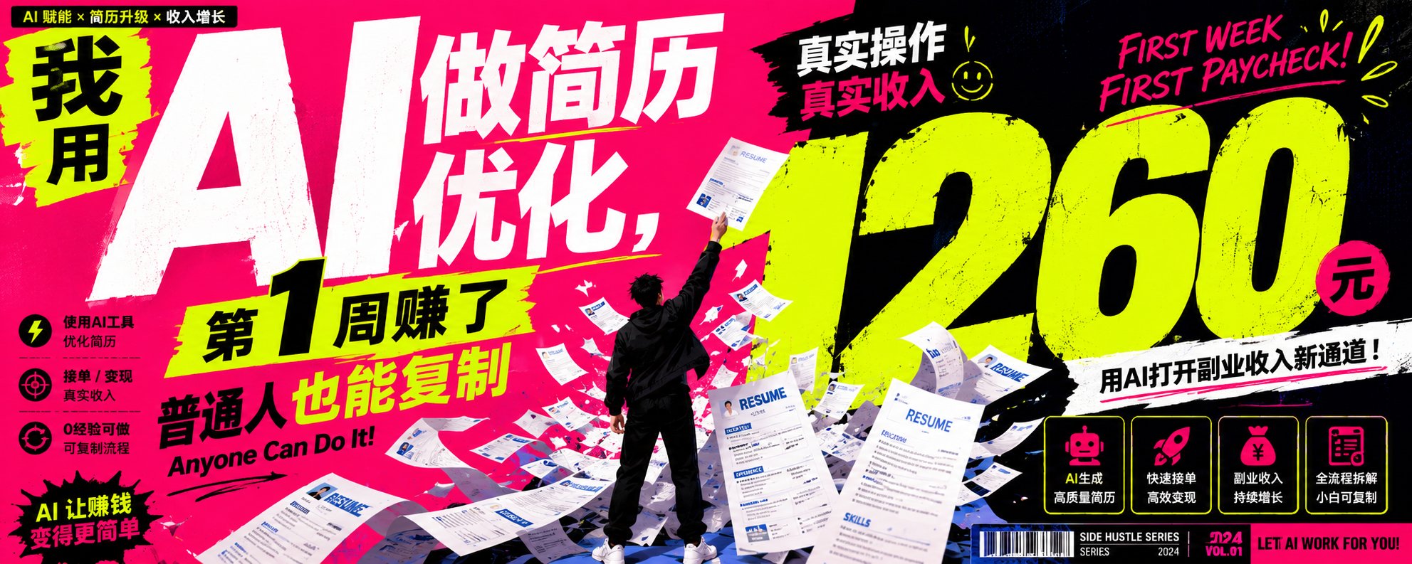 我用 AI 做简历优化，第 1 周赚了 1260 元，普通人也能复制
