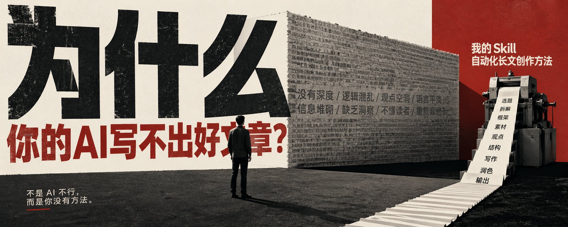 为什么你的 AI 写不出好文章？ 我的Skill 自动化长文创作方法