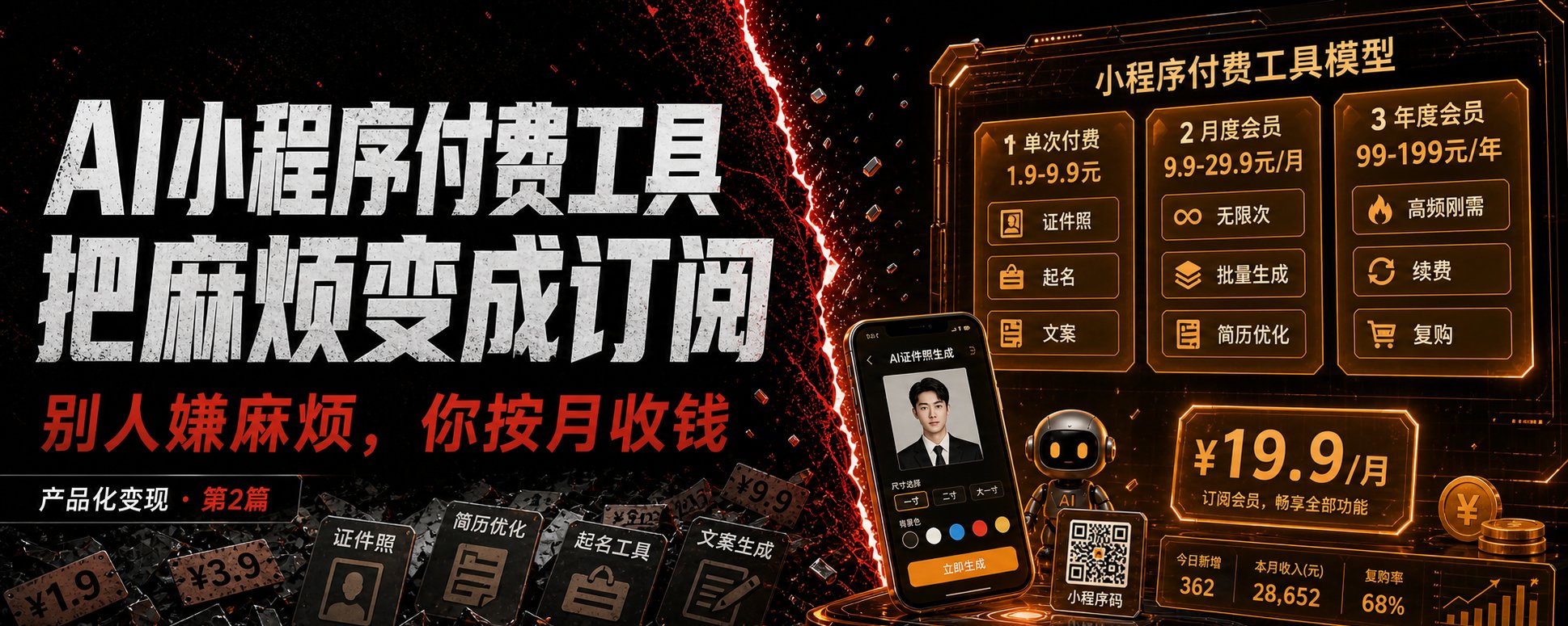 产品变现第二篇·Ai小工具怎么卖才能让人续费