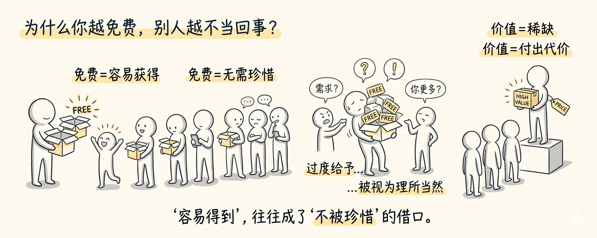 为什么你越免费，别人越不当回事？