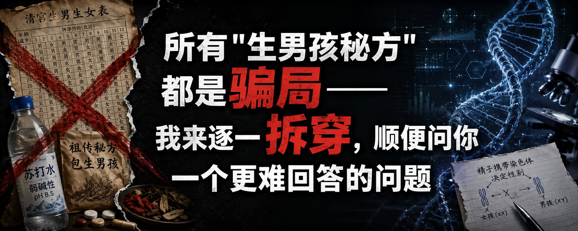 所有“生男孩秘方”都是骗局——我来逐一拆穿，顺便问你一个更难回答的问题