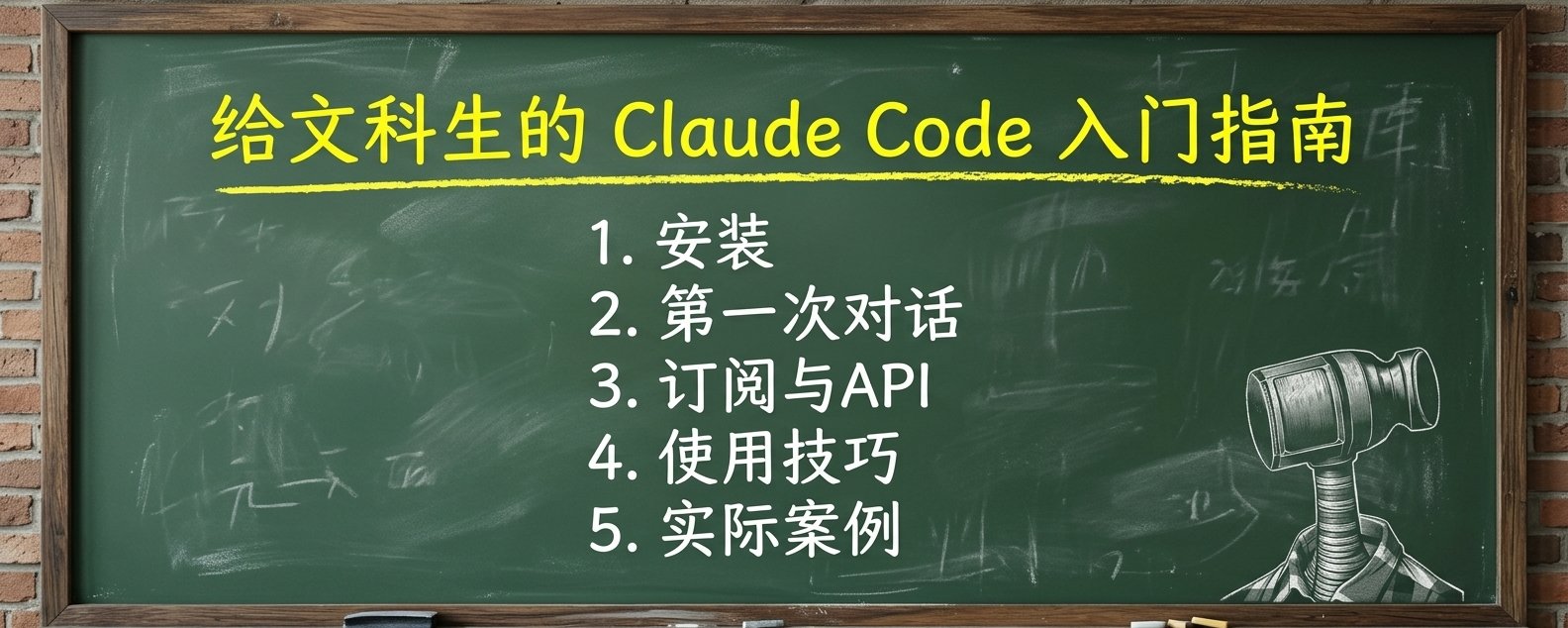给文科生的 Claude Code 入门指南：从安装到实际案例