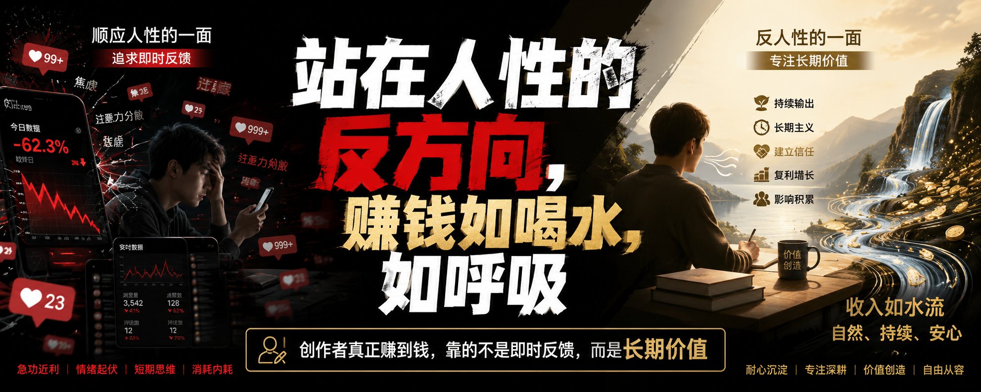 站在人性的反方向，赚钱如喝水，如呼吸