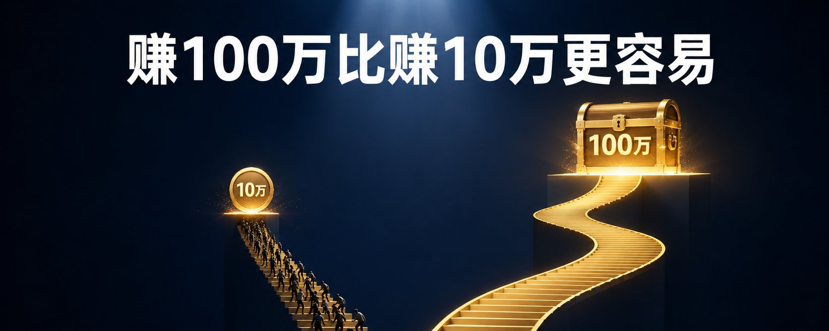赚得多，比赚得少容易