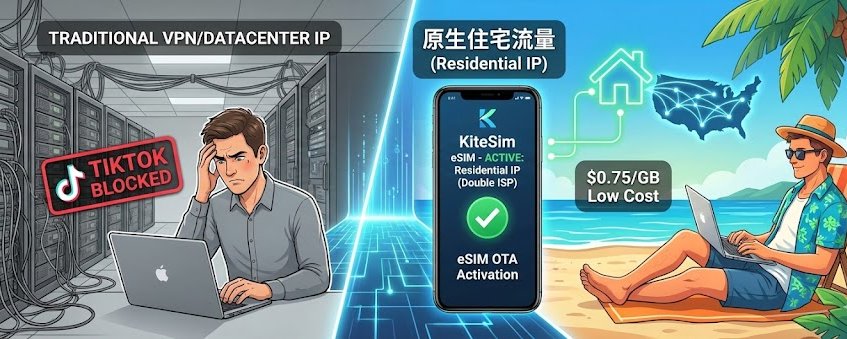 实操教程｜告别美区天价漫游：$0.75/GB 的原生eSIM 流量（原生美国住宅IP），保姆级配置全攻略 ｜ 无需实名