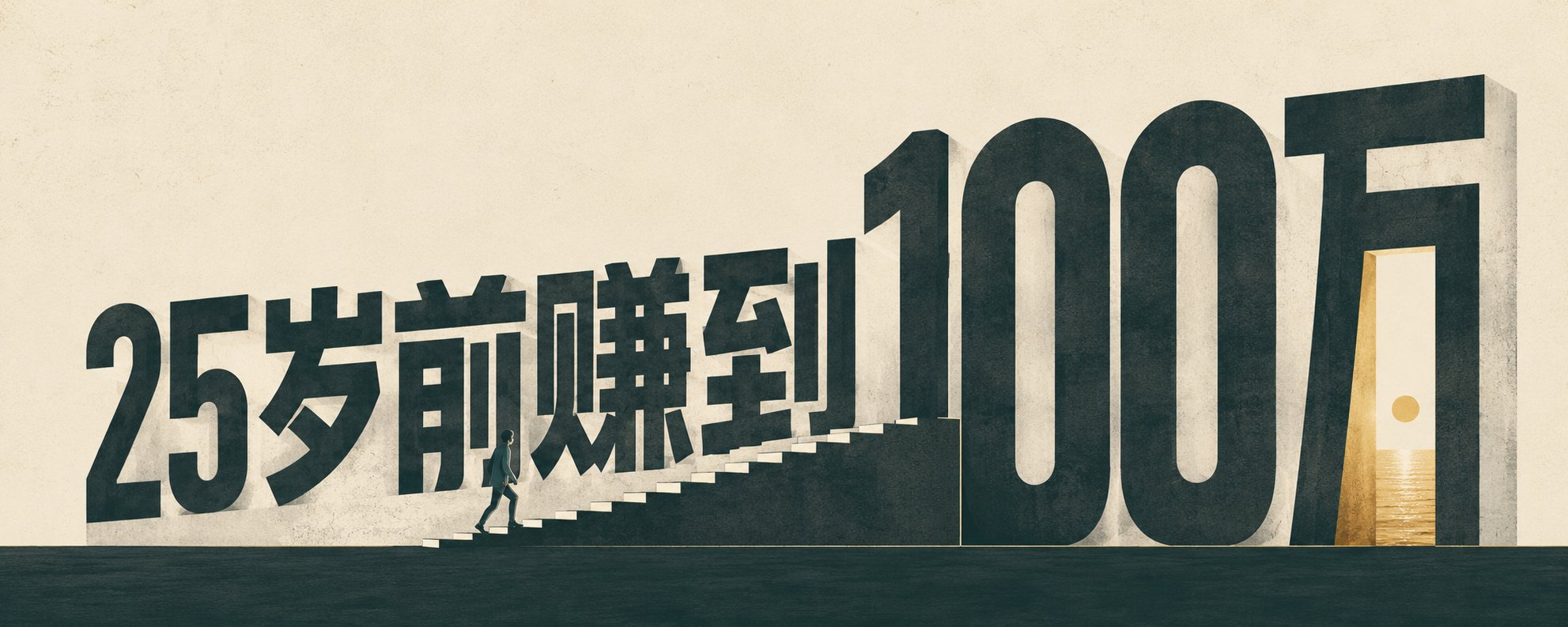 启动赚钱机器，25岁前赚到100万不是梦