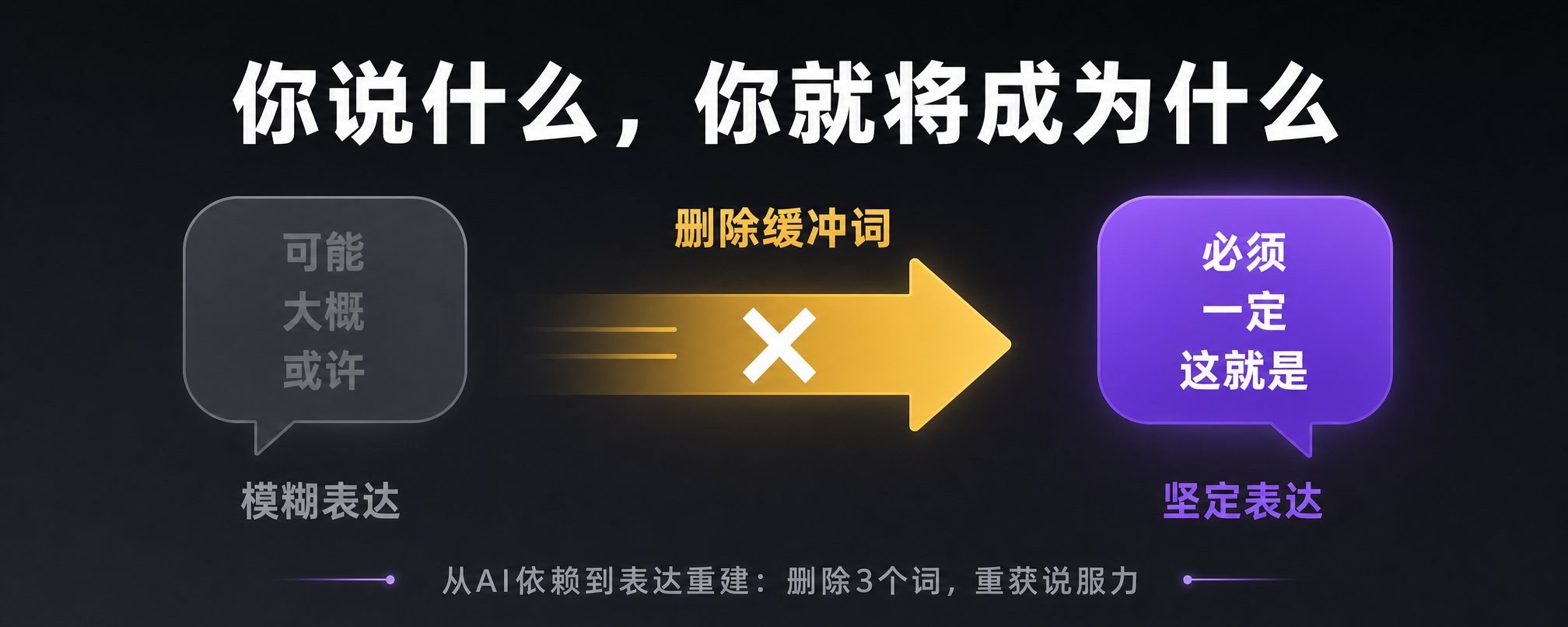 模糊表达没有受众，我删掉"应该"后涨粉了