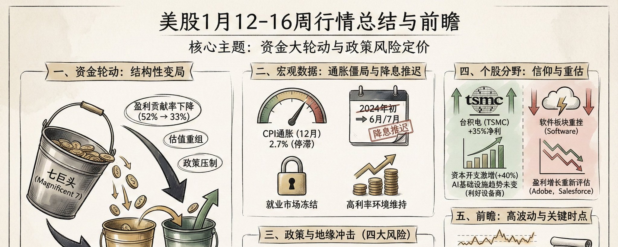 美股1月12-16周行情总结与本周前瞻