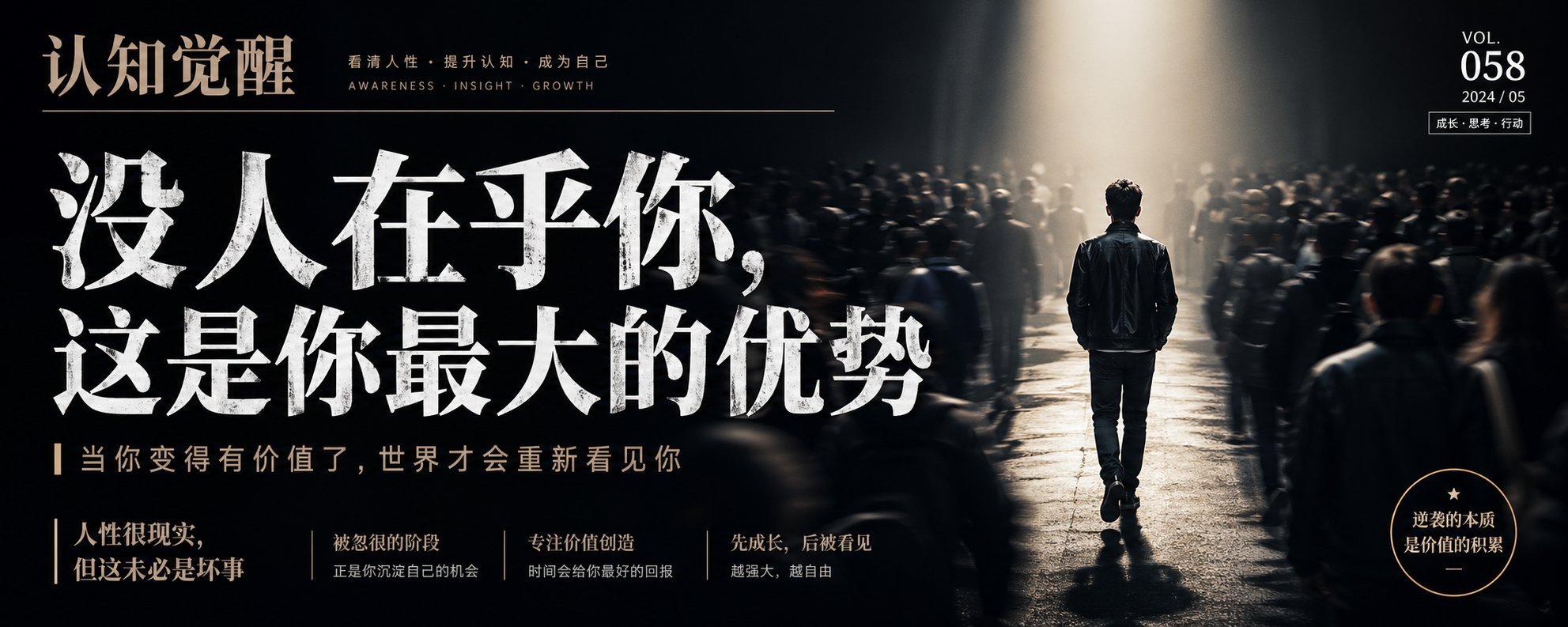 没人在乎你，这是你最大的优势