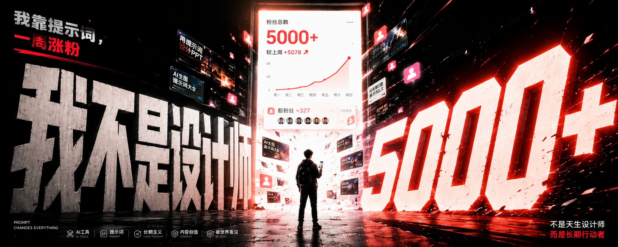 我不是设计师，我靠设计一周涨粉5000+