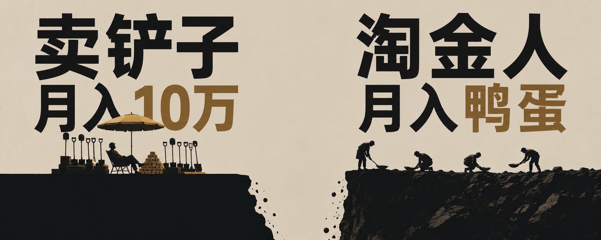 卖铲子月入 10 万，淘金人月入鸭蛋