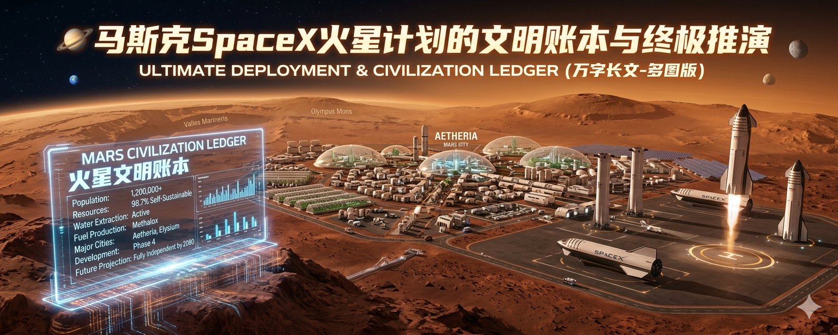 马斯克SpaceX火星计划的文明账本与终极推演（万字长文-多图版）