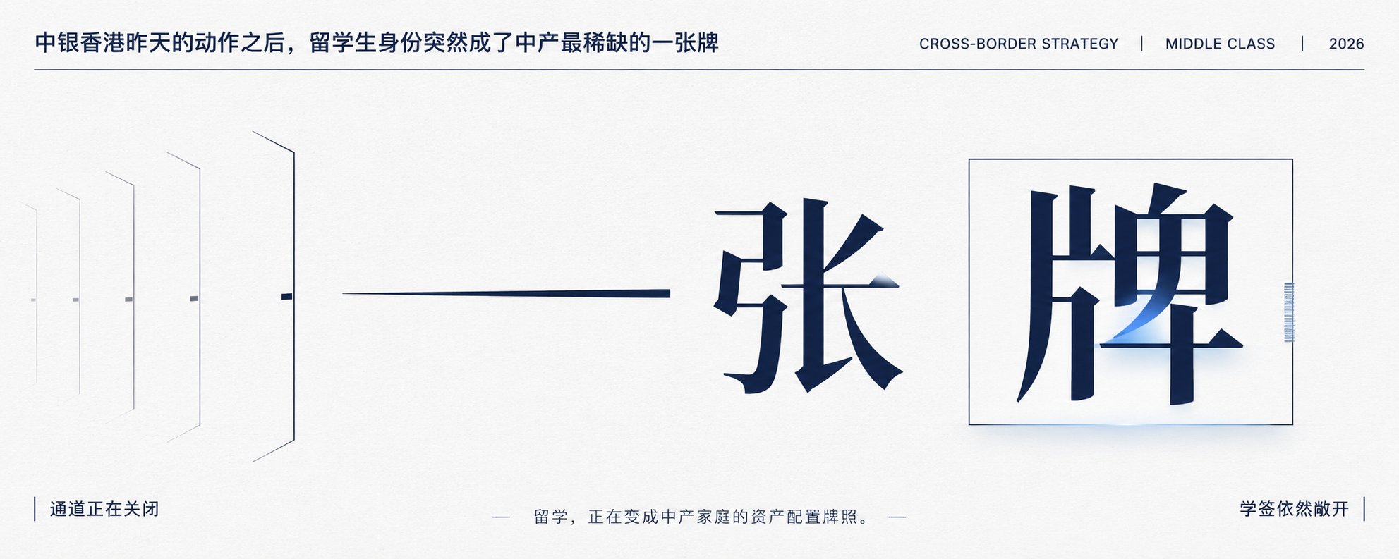 中银香港昨天的动作之后，留学生身份突然成了中产最稀缺的一张牌