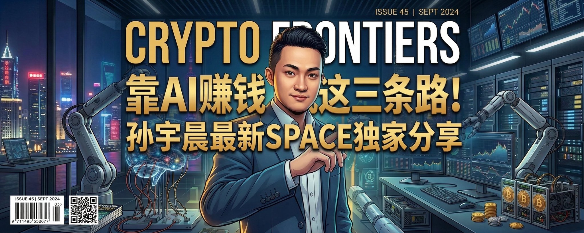 孙宇晨最新分享：靠AI赚钱，就这三条路!