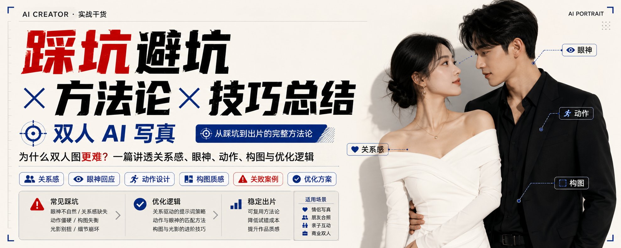 双人 AI 写真，比单人难在哪里？我踩过的坑和方法论总结