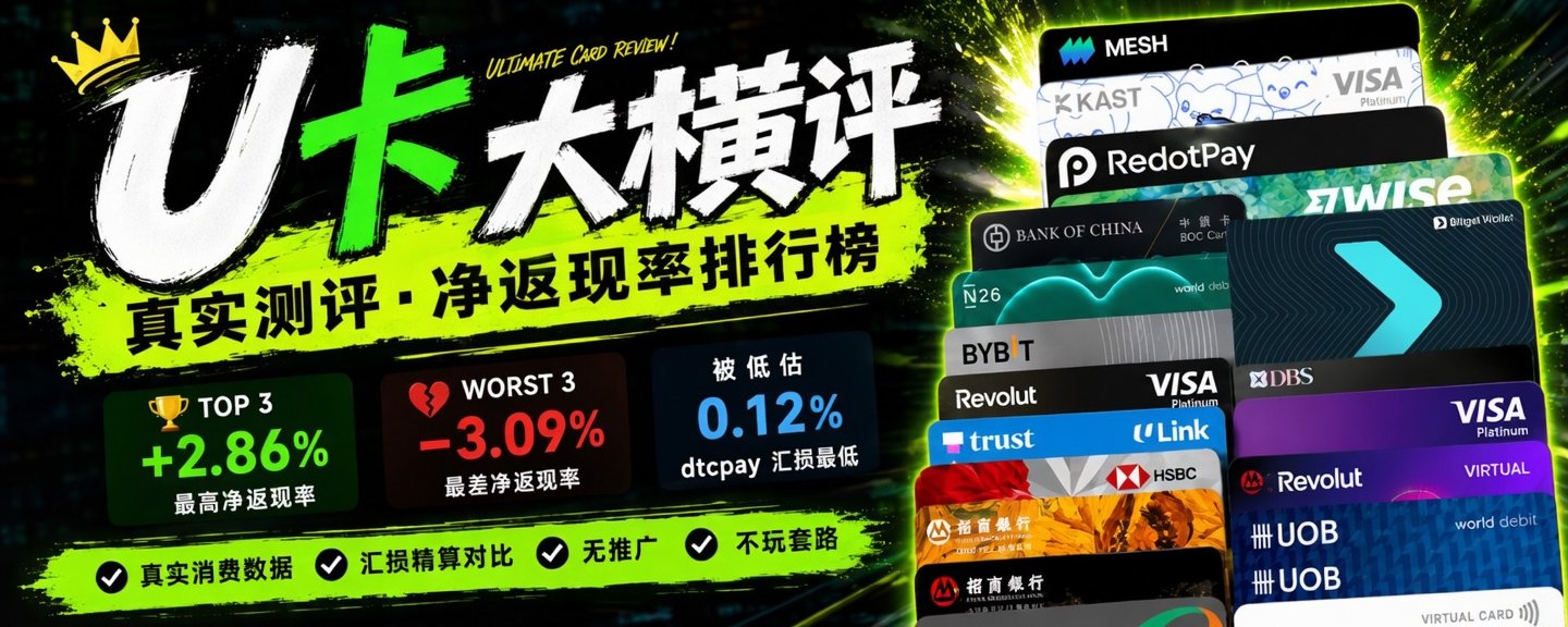 全网最全热门 U 卡测评：没人告诉你的汇损，正在吃掉你的返现