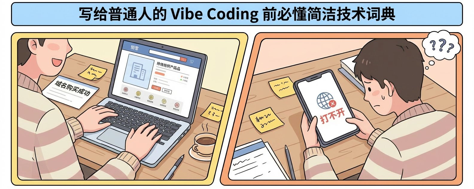 写给普通人的 Vibe Coding 前必懂简洁技术词典！！