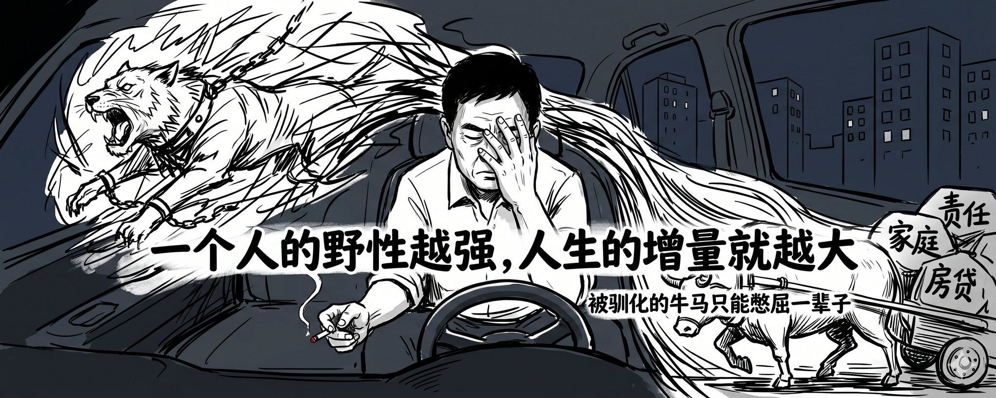 一个人的野性越强，人生的增量就越大