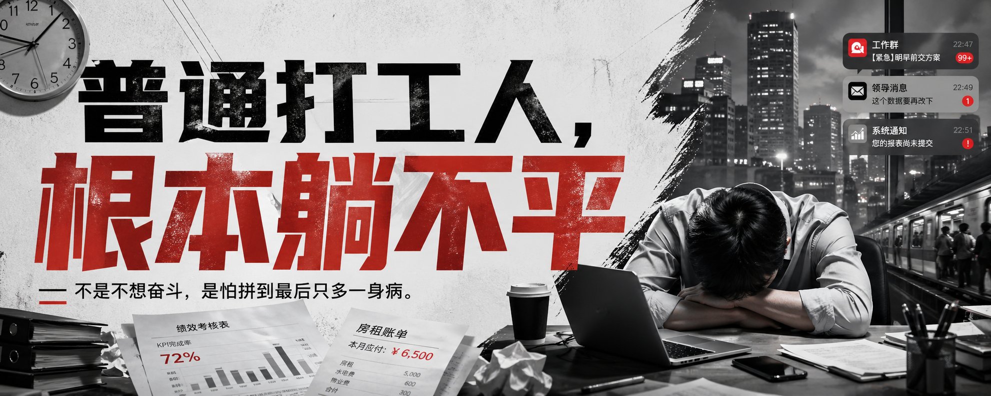 躺平不需要洗脑，普通打工人，根本躺不平