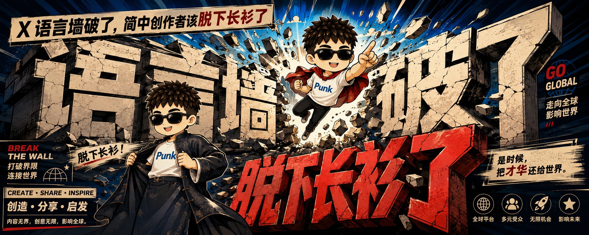 X 语言墙破了，简中创作者该脱下长衫了